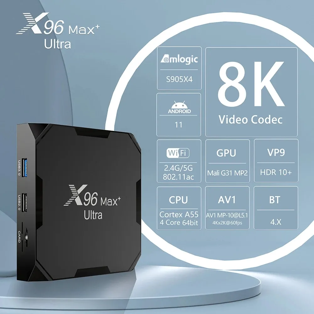 X96 MAX+ Ultra Smart TV Box Android 11.0 With Amlogic S905X4