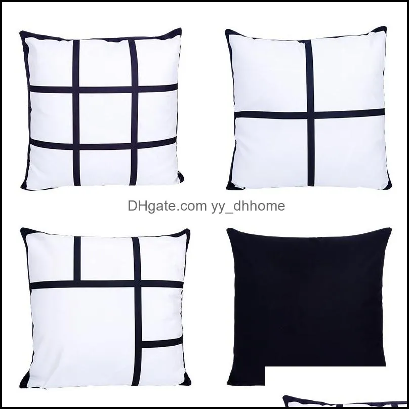 sublimation blanks pillow case 4 panel cases cushion cover throw pillows covers for printing sofa couch diy zwl720