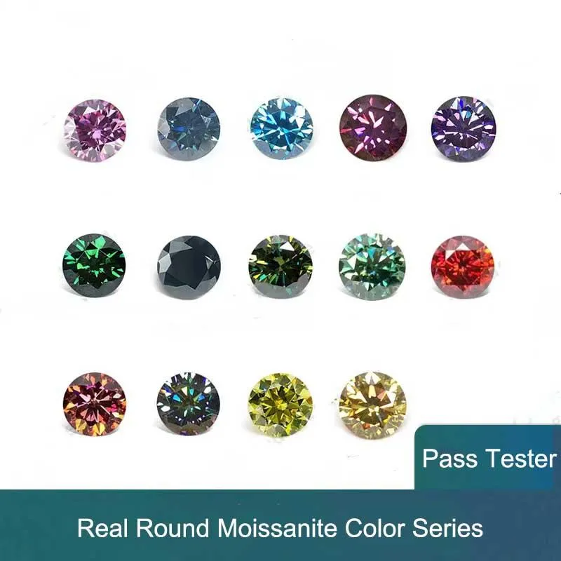 기타 라운드 컷 Moissanite 느슨한 돌 색상 Moissanita Diamond Gemstone 8 DIY Jewleryother를위한 하트 화살통 실험실 패스 기타 기타