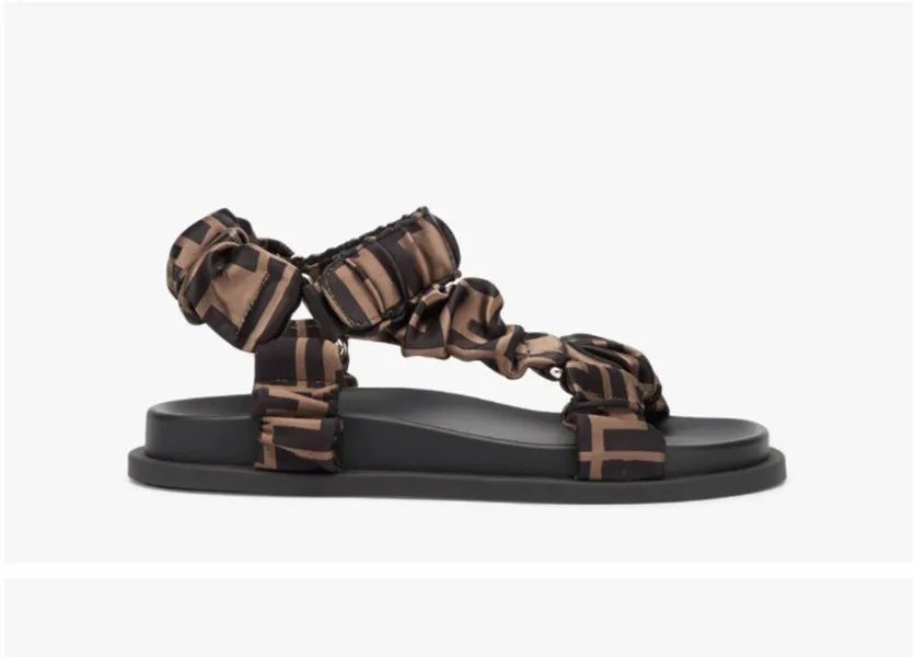 Luksusowe sandały damskie pantofel męskie slajdy skórzane sandały damskie buty typu Hook Loop 35-42 z pudełkiem i workiem na kurz
