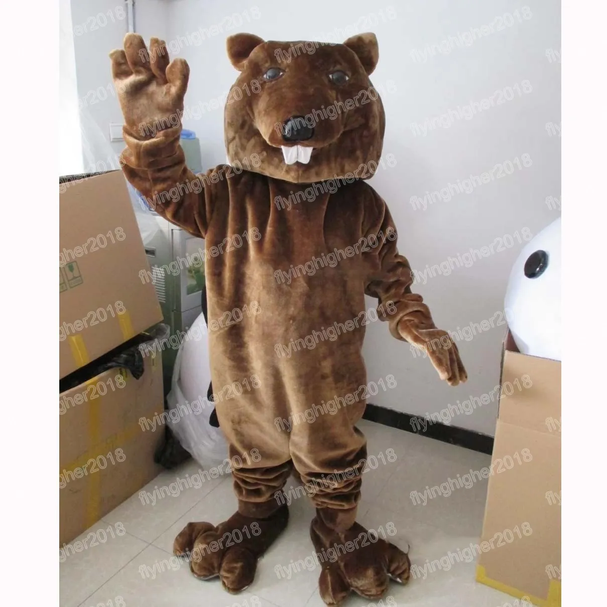 Halloween Beaver Mascot Costume Cartoon Burger Anime Postacie Karnival dla dorosłych unisex sukienka Bożego Narodzenia przyjęcie urodzinowe strój na zewnątrz