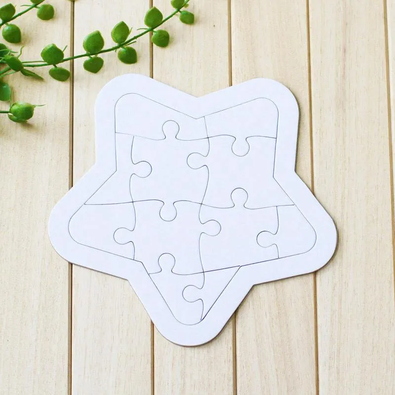 Sublimation Blank Puzzle Party Favor Heat Transfer Children`s Painting DIY Jigsaw Creative Birthday Gift