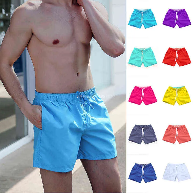 Swimming Trunks Men Summer Shorts Casual Black White Board Shorts for Men Clothing Beach Short Mens Swimming Shorts Y220420