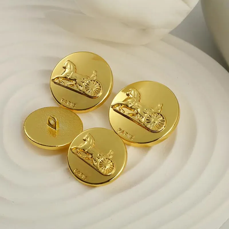 Metal Letter Carriage Buttons Diy Sewing Letters Button for Coat Shirt Sweater High Quality 18/20/22/23mm