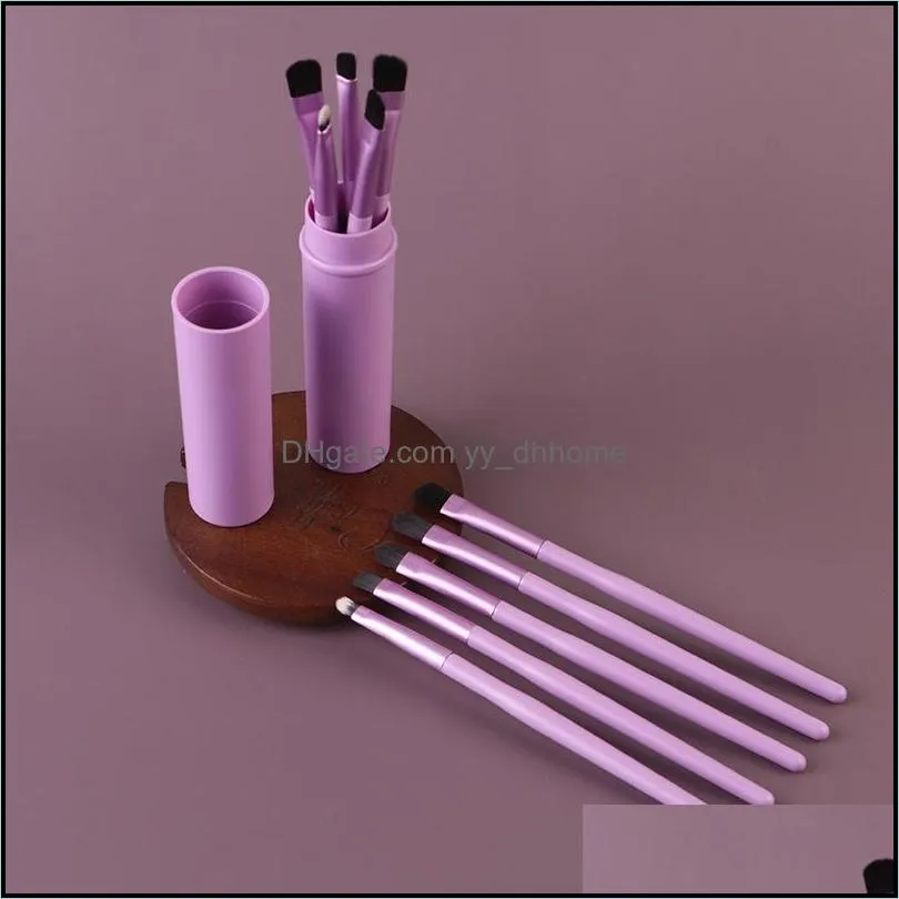 travel mini eye makeup brushe set for eyeshadow eyeliner eyebrow lip brush portable make up brushes kit tools wq351