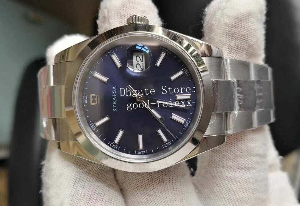41 mm blauwe horloges Heren BP Factory Mechanisch Azië 2813 Wacht mannen Business Date 126334 Sapphire Glass 126300 Automatische BPF Smooth Flute Bezel