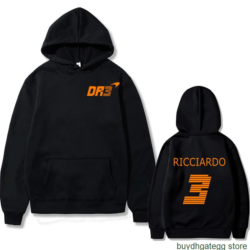 Raz4 2022 F1 Formule 1 Automne et hiver Sweat à capuche Printemps Nouveau Mclaren Ricardo Dr3 Racing Suit 3d Couleur unie Pull décontracté pour femme Taille européenne pure 3xl 9816