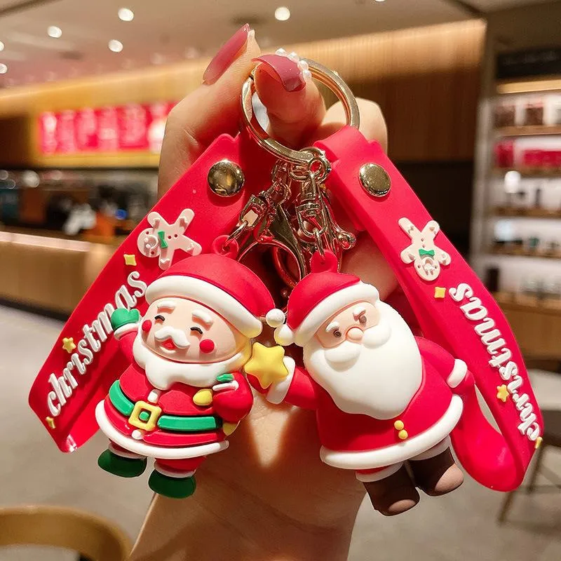 Keychains Christmas Key Chain Doll Pingente Santa Santa Bag Car Men e Mulheres Presentes GiftsKeyChains