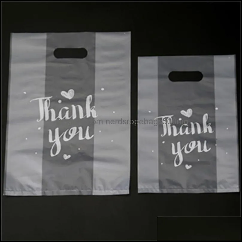 Thank You Food Gift Wrap Plastic Thicken 3 Sizes Baking Bread Cake Candy Packing Bag Birthday Christmas Gifts Fashion 37 38gy L2