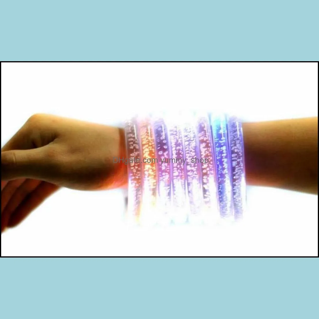 Wholesale light up toys Led flashing blinking bracelet Hand Ring Bracelets for party decoration for free ship