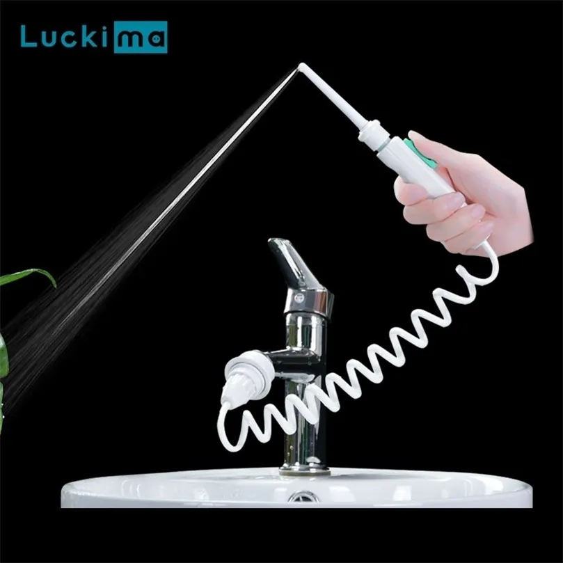 Faucet Oral Irrigator Portable Teeth Cleaner Dental Water Flosser Pressure Adjustable Water Pick Jet Flossing No Charge Need 220727