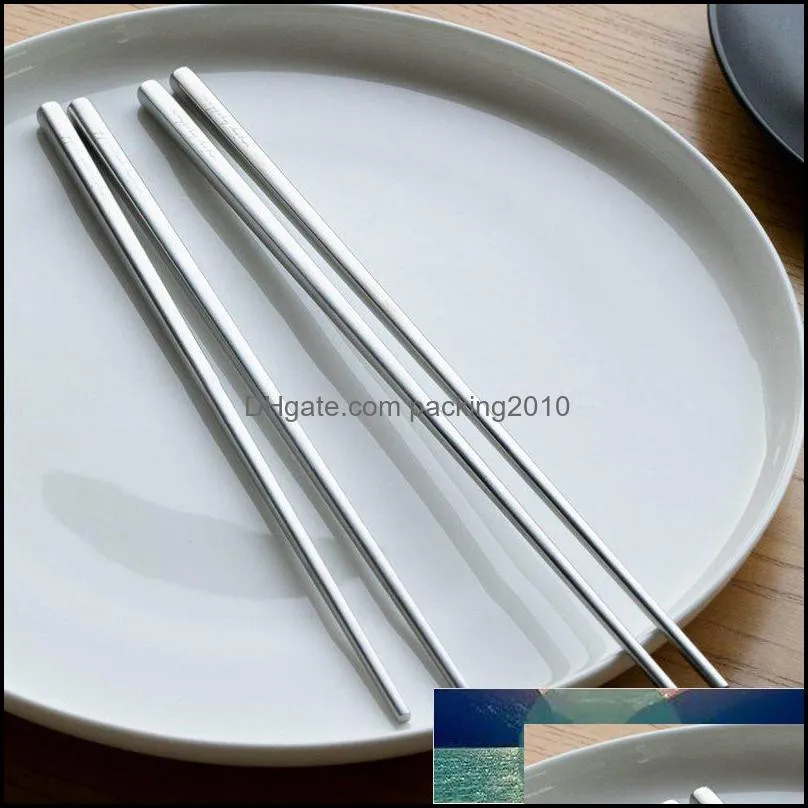 New Stainless Steel Chopsticks Deep-fried Hot Pot Long Chopsticks Matte Brushed Length Chopsticks Household Kitchen Tools