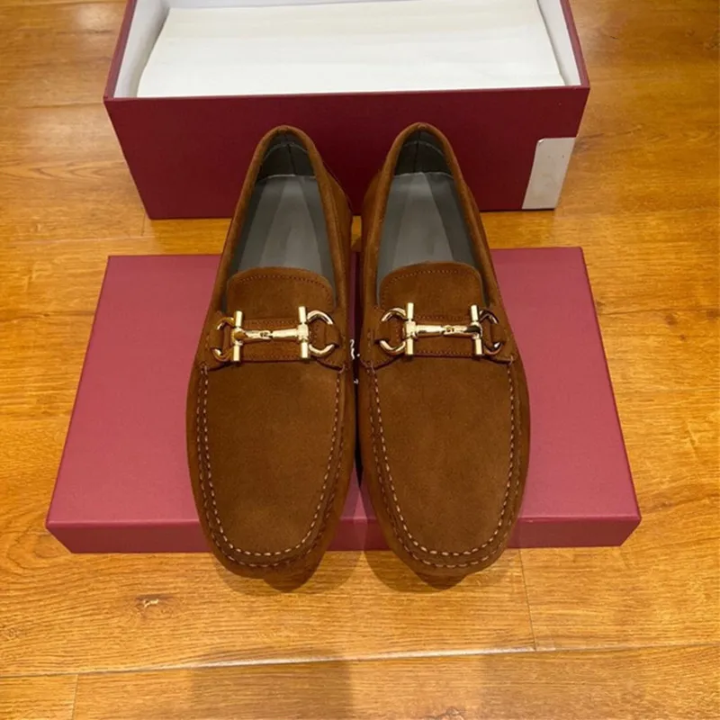 Повседневные мужские туфли Lazy Slip-On Loafers Boots Matte Lecele Beanie Shoes Size 38-44