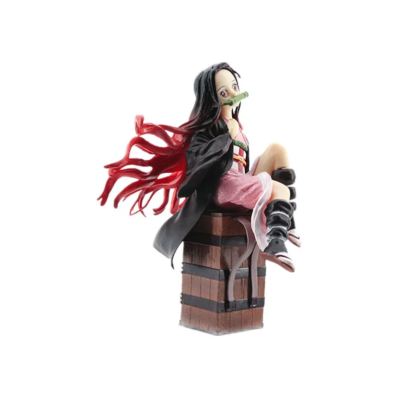 Figurine Kamado Nezuko 15 Cm – PVC – Statue Anime Demon Slayer – Détails Soignés – Collection Décoration Bureau – Cadeau Fan