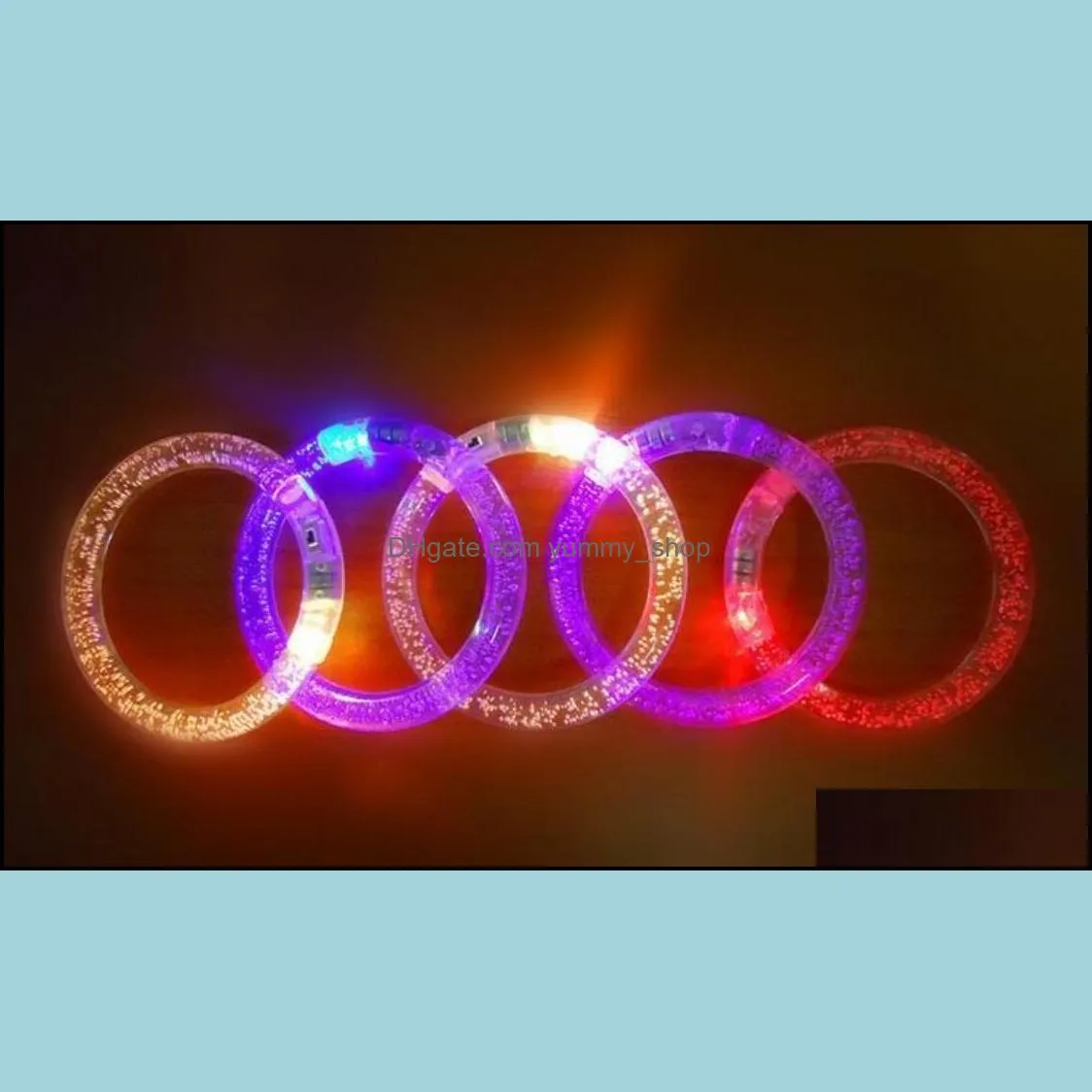 Wholesale light up toys Led flashing blinking bracelet Hand Ring Bracelets for party decoration for free ship