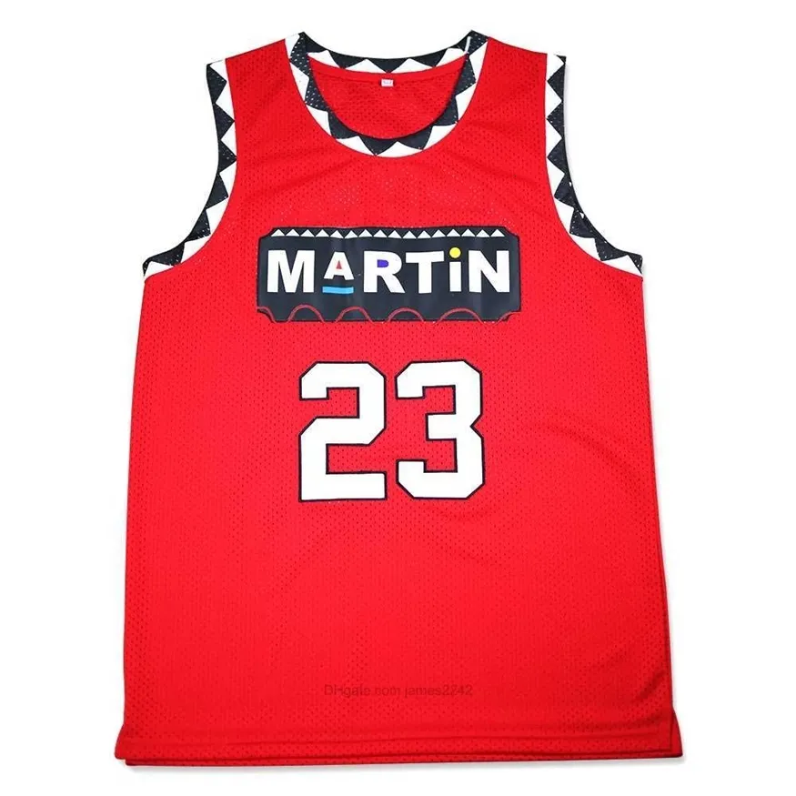 Nikivip Mens TV Show Martin Payne # 23 Maillot de basket-ball Tous cousus Maillots rouges Chemises Taille S-3XL Top Qualité