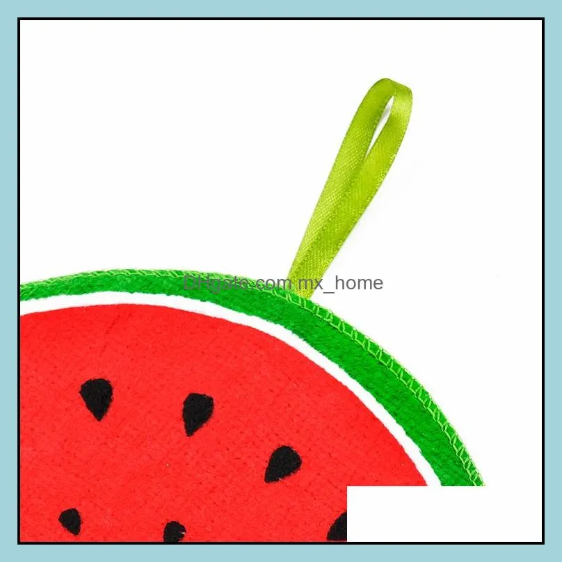 dish cloth towels wiping napkin lovely fruit print hanging kitchen hand towel microfiber quick-dry cleaning rag z5126