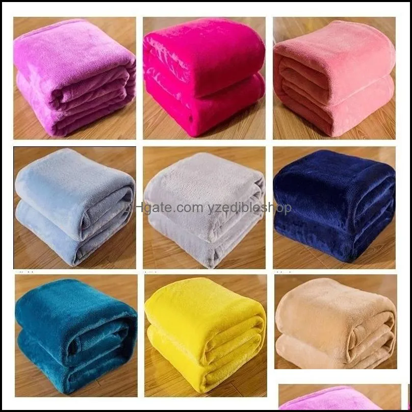 Soft Throw Blankets 70*100cm Natural life Warm Bath Towels Travel Flannel Sofa Solid Color Fleece Blanket For Bed Cobertor Bathing