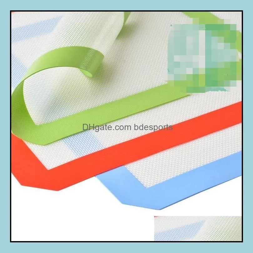 Silicone Dab Mats (16.5 x 11.6 inch) Baking Pad Bakeware Kid Table Mat for Wax Oil Bake Dry Herb Glass Water Bongs Rigs