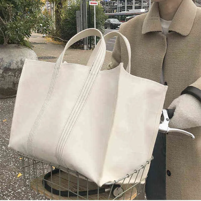 Kvällspåsar 2022 Luxury Brand Bag Fashion Canvas Shopping Handväskor Lady Women Girl Large Size Handväska Märken Casual Tote Shoulder Y0506 T220801