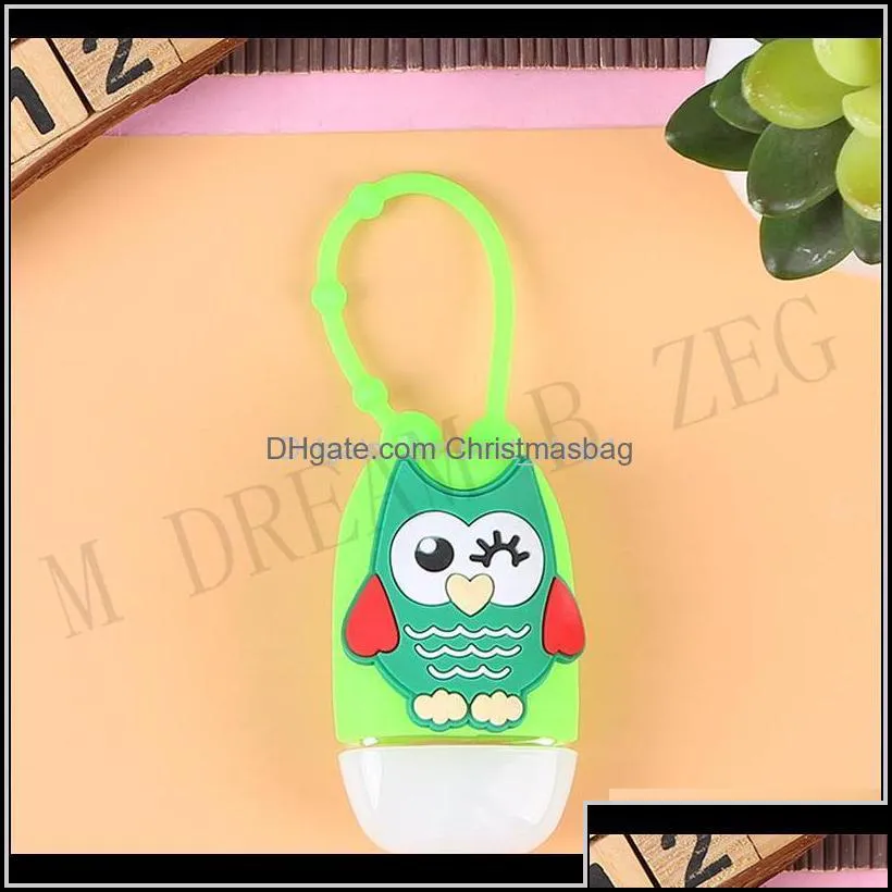 Party Favor 30Ml Sanitizer Keychain Silcione Cartoon Mini Cover Gel Hand Soap Bottle Holder With Refillable Travel Ilzj6 Cbhwr