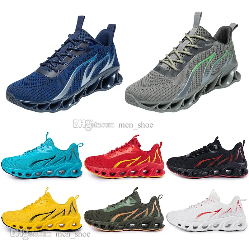 Männer runzeln Schuhe schwarz weiße Mode Männer Frauen Trendy Trainer Himmelblau feuergelb, atmungsaktives Gelegenheitssport im Freien Sneakers Style #2001-23