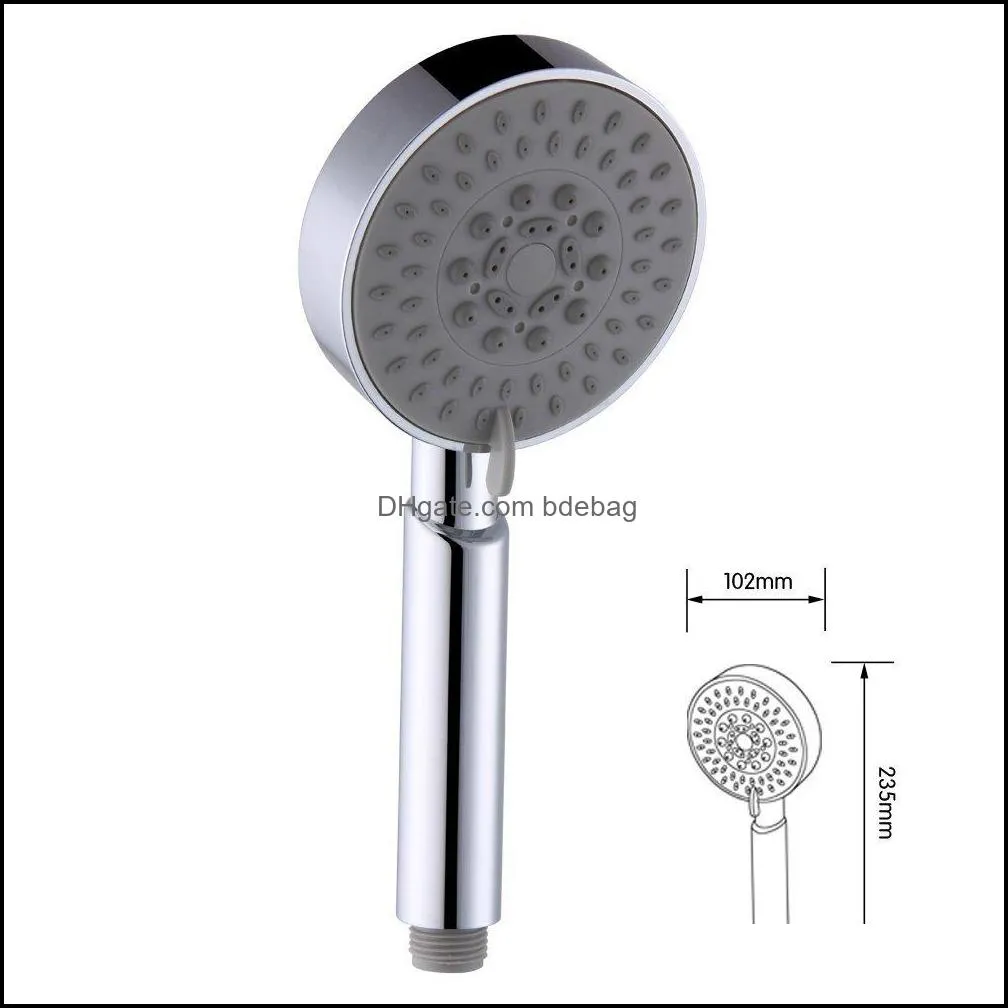 Free shipping Bathroom five Function ABS Handheld Shower Head with Extra Long Hose and Bracket Holder, Chrome