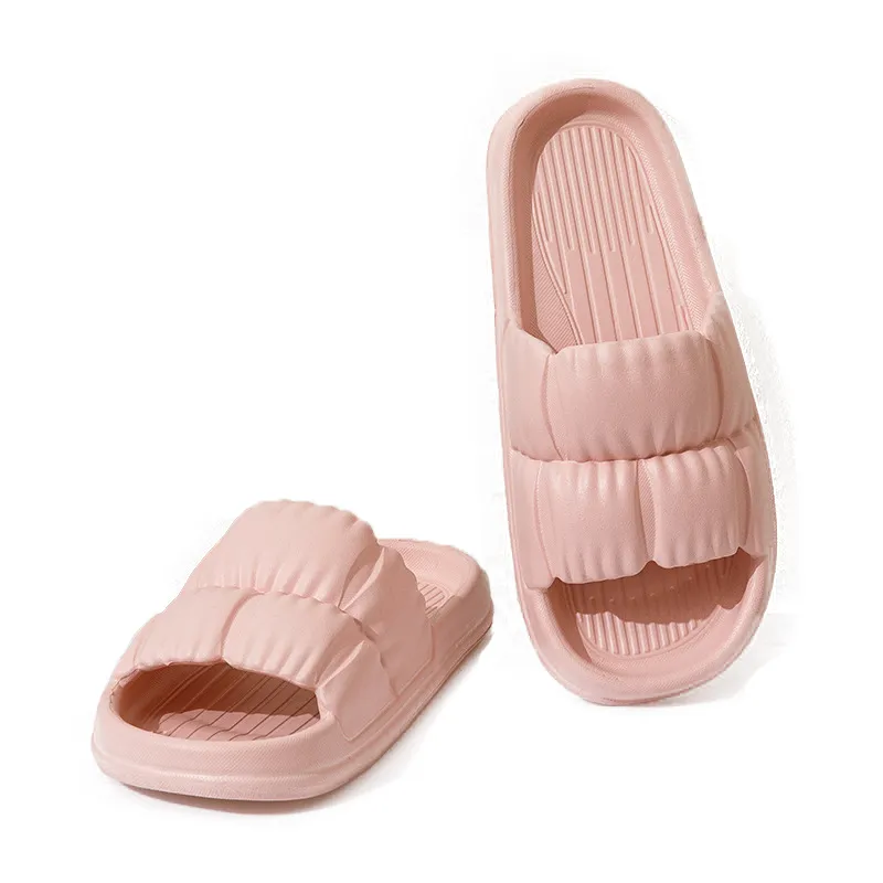 Gerimpeld Petal Eva Slippers Vrouwen gevoel te stappen op uitwerpselen Home Soft Bottom Sandals Men Live Broadcast Factory Groothandel