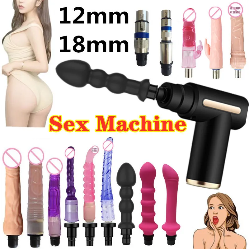 Fascial Gun sexy Macchina Orgasmo Spinta Vibratore Dildo Accessori per massaggi anali vaginali Giocattolo per adulti Dispositivo per masturbazione femminile