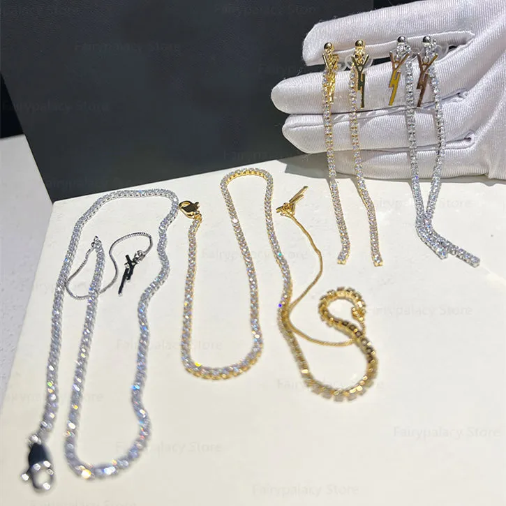 Collana Donna Con Pendente In Cristallo Trasparente, Catena In Argento Sterling, Gioiello Elegante Per Ogni Occasione