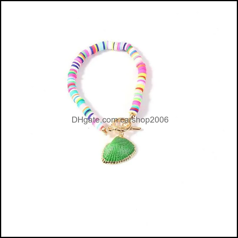 lady bohemian bracelet bangle colorful sea shell bracelets for women girls summer beach jewelry party gift free dhl m931f