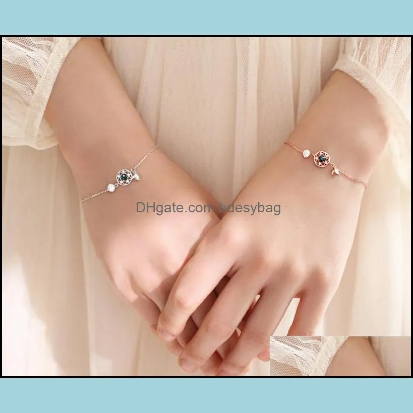 charm bracelets silver color dreamcatcher tassel mermaid tail bracelet &bangle handmade jewelry for women girls sl173charm
