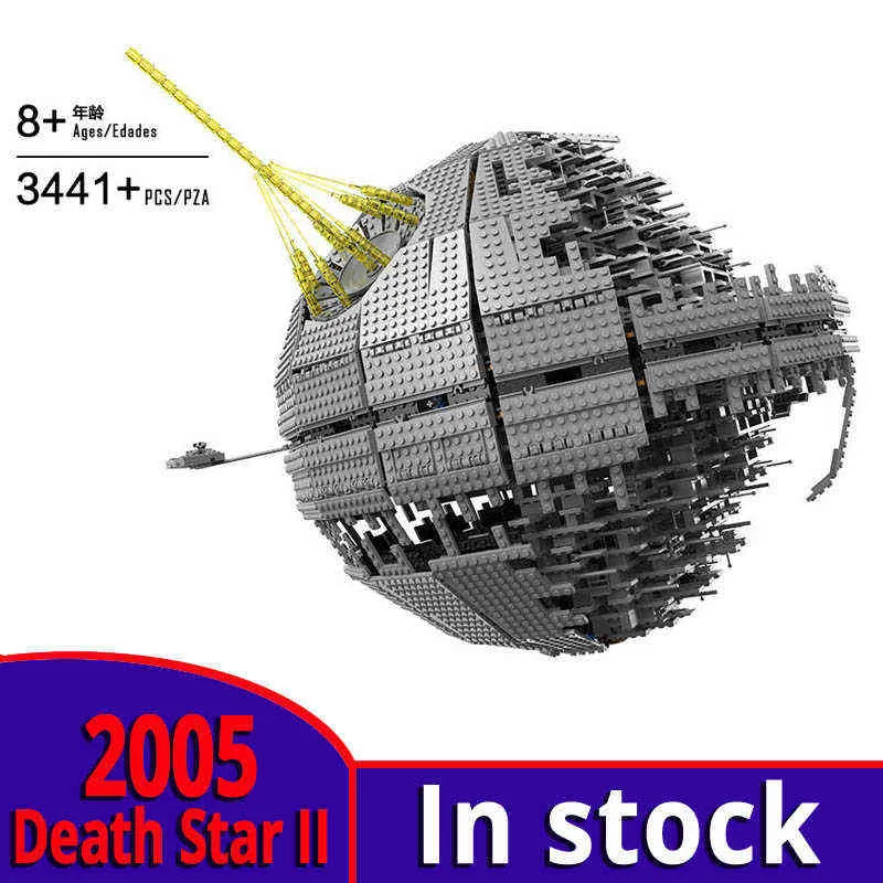 05026 2005 Death Star 2 blokken modelbouwpakket Educatieve montage Baksteen Speelgoed Chirstmas verjaardagscadeaus wars met lde-verlichting G220707