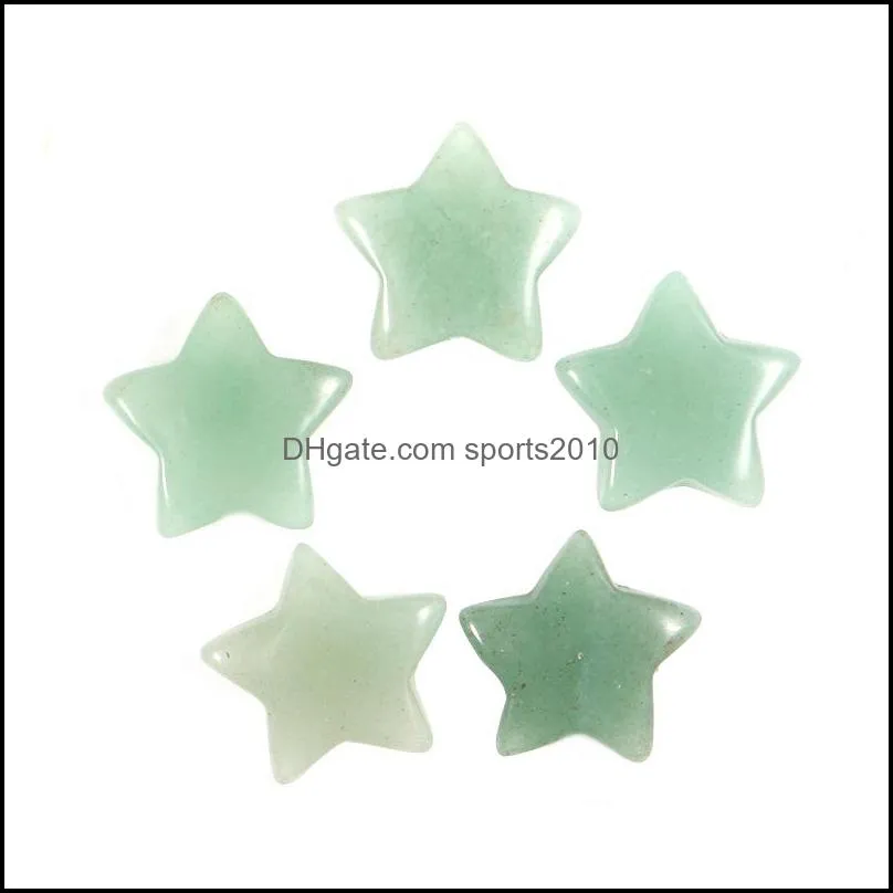 20mm random color mini star statue natural stone carving home decoration crystal polishing gem sports2010