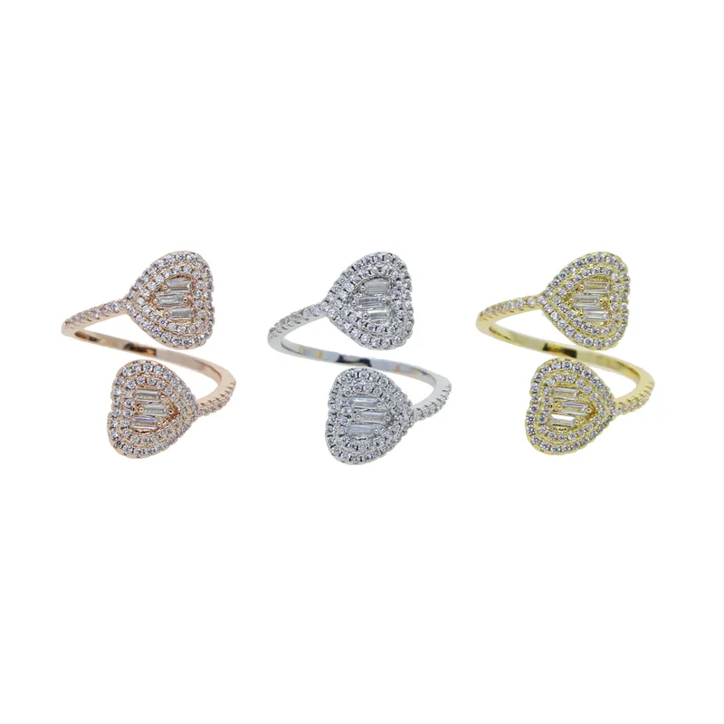 Heartring☆ Heart Clear CZ Halo Promise Ring .925 Sterling Silver