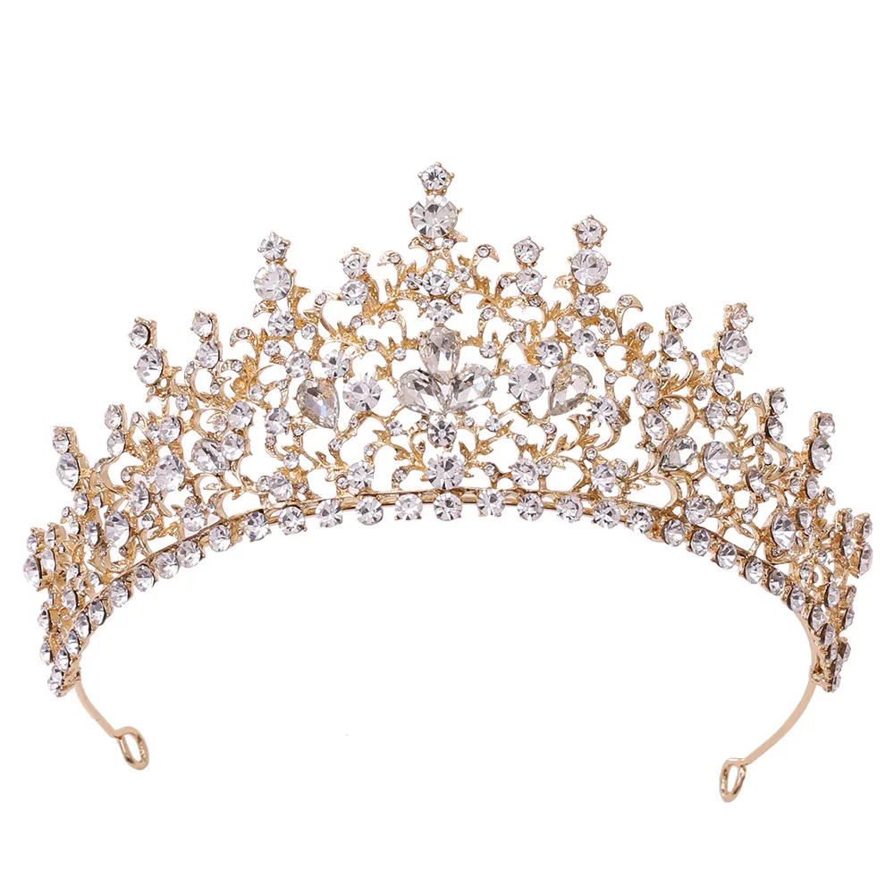 Headpieces luxe prinses Rhinestone Wedding Crown Silver Pageant Tiara Crowns Chic Bruid Hoofdbanden Bruiloft Haaraccessoires