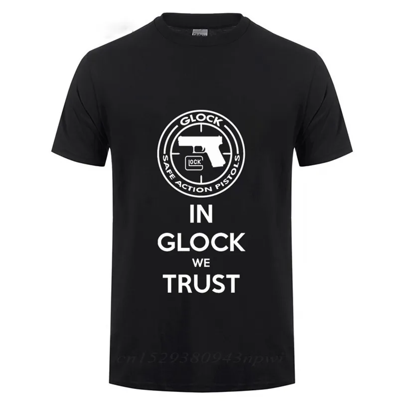 Glock Handgun USA T рубашка мужская стрит одеяла повседневная короткая рука круглая шейка хлопчатобумажная футболка летние топы Tee CamiSetas Hombre 220426