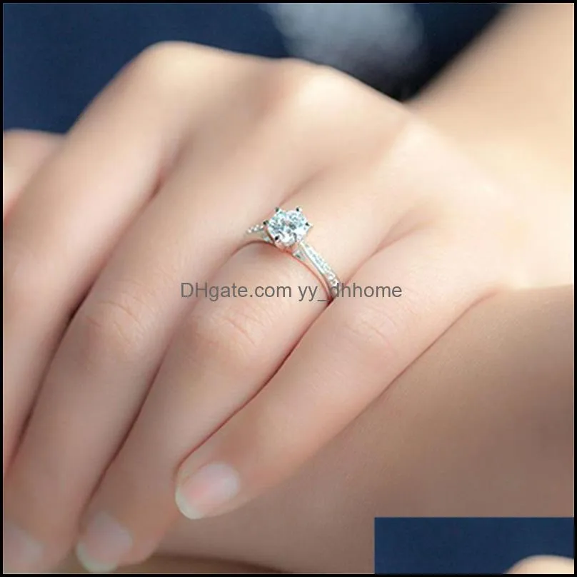 HBP fashion Ring luxury new hand decoration women`s Micro set 8-heart 8-arrow super flash 6-claw commemorative 3A zircon ring 279 T2