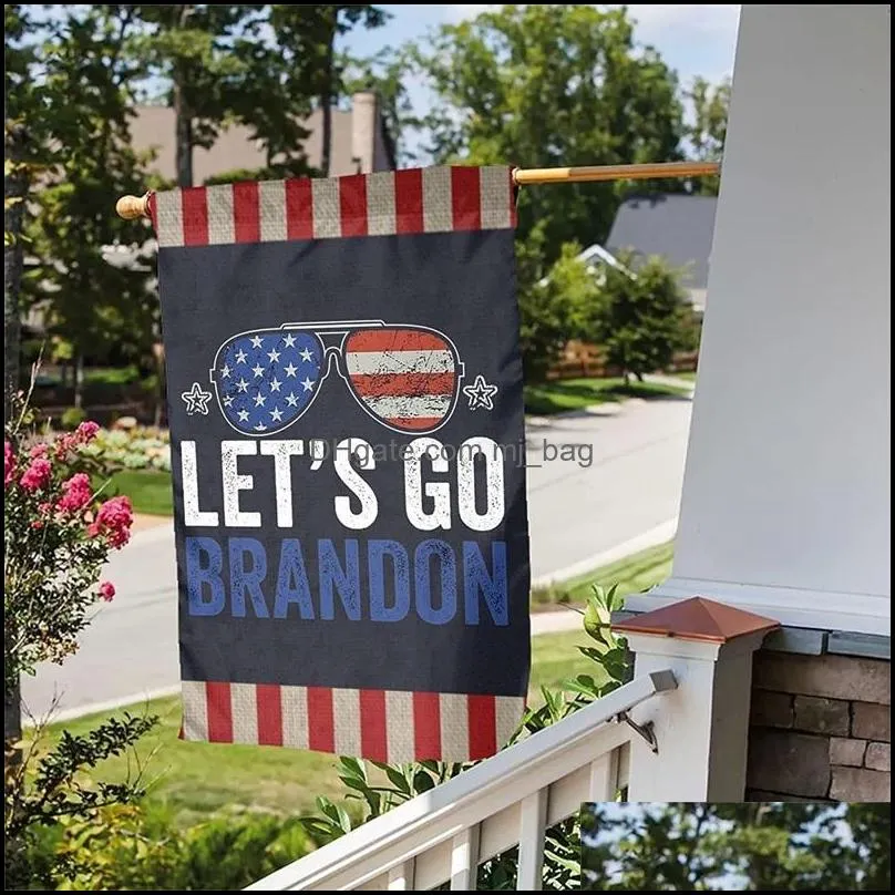 stock let`s go brandon flags 45*30 garden banner multi style 2021 fjb printing festive party supplies gifts paa10158