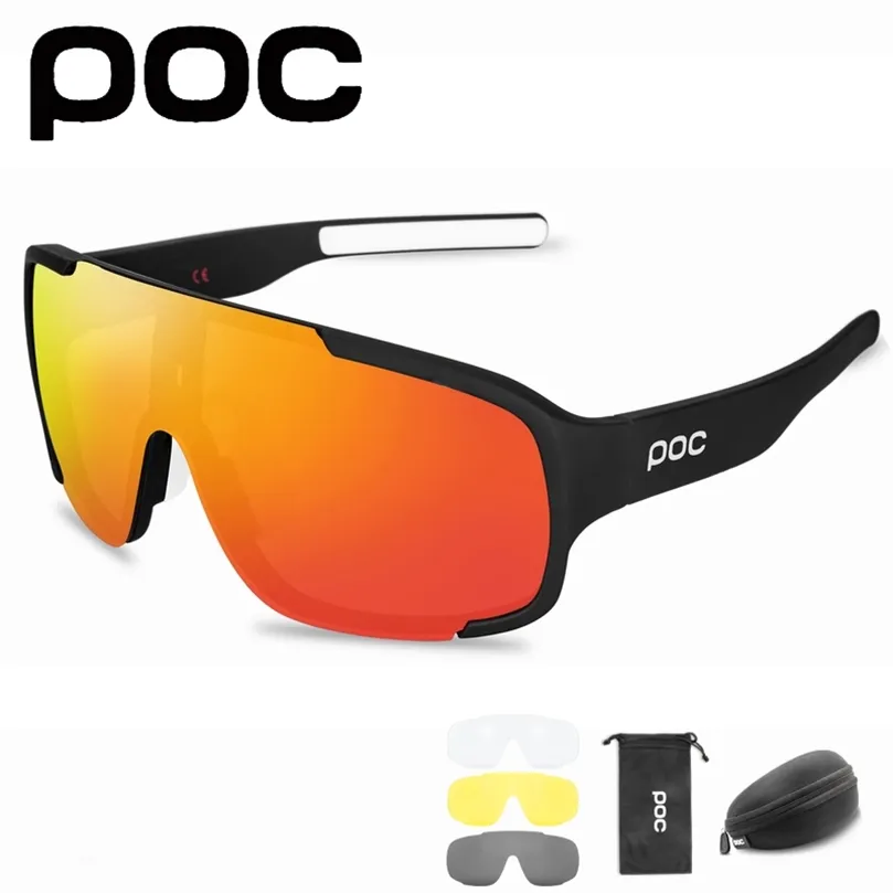 POC Rower Sport Sun Sunglass 4 soczewki Set Kullowe okulary Mężczyźni Kobiety rowerowe rower MTB Cycle Eyevear 220712
