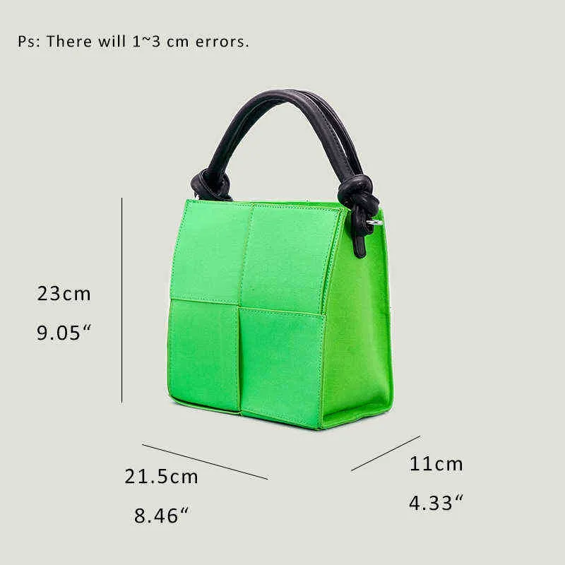 HBP Shopping Bag Mabula Retro Woven Design Canva Top Handbag with Leather Handle Simple Square Crossbody Bag for Women Casual Phone Wallet 220723