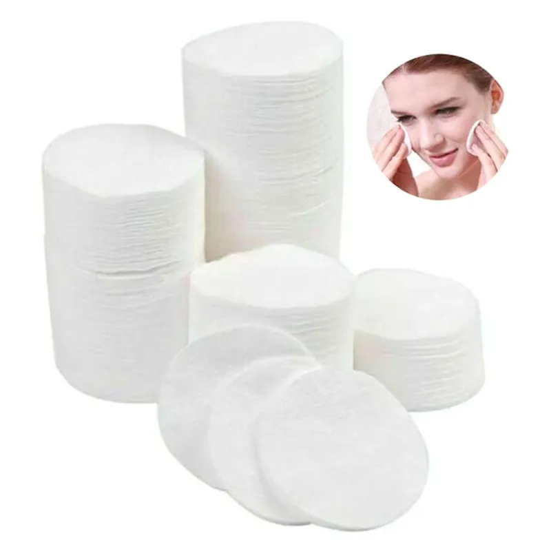 100 PCs/bolsa Make Up Cosmetic Cotton Pads Wipe Pads Pontos de limpeza de arte de unhas de suprimentos diários macios Ferramenta de removedor de maquiagem de algodão facial