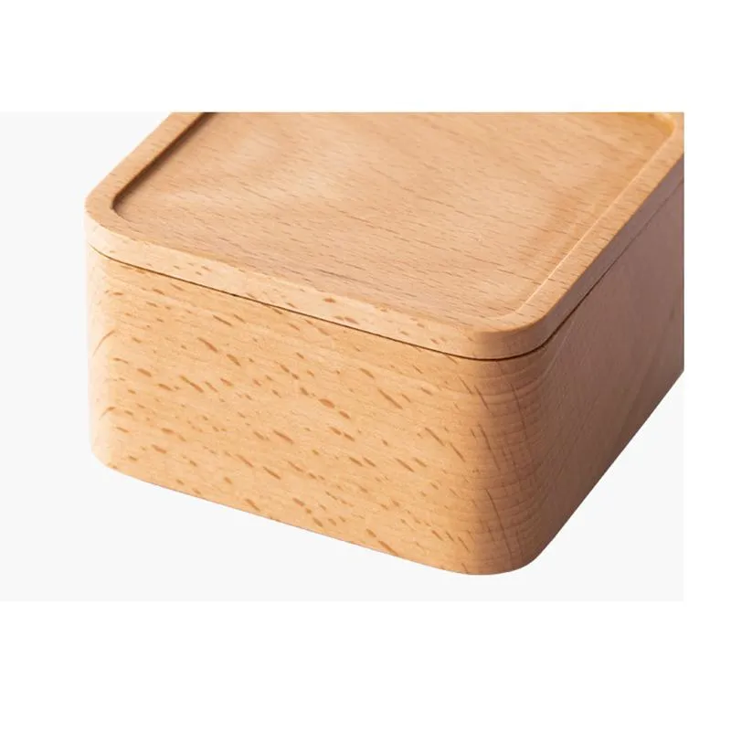 Wooden Jewelry Storage Boxes Simple Beech Wood Watch Box DIY Christmas Gift Packaging