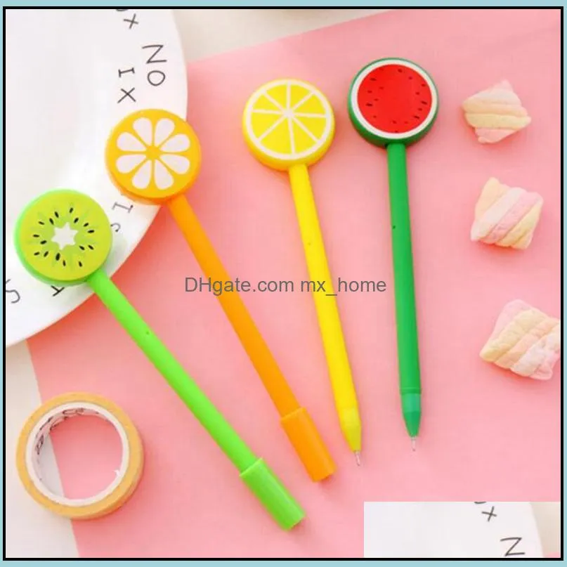 lemon fruit ballpoint pens creative cartoon gel pen fruist and vegetable shape ballpointpens wll190