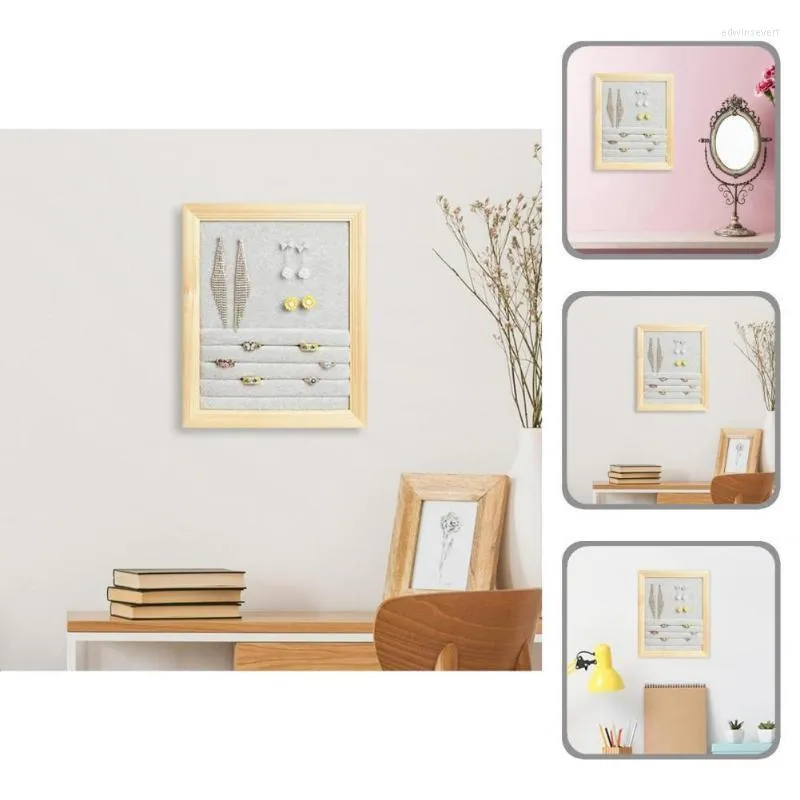 Sieraden zakjes zakken houders glanzende rechthoekige langdurige compacte oorrang display rack voor home edwi22