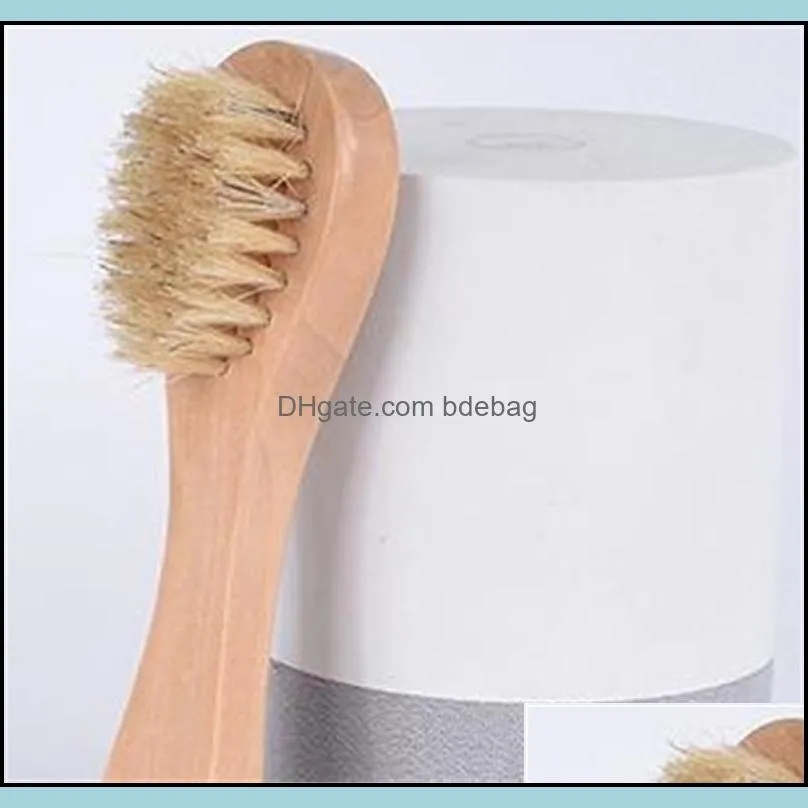 Face Cleansing Brush for Facial Exfoliation Natural Bristles Exfoliating Face Brushes for Dry Brushing with Wooden Handle LX2781 583