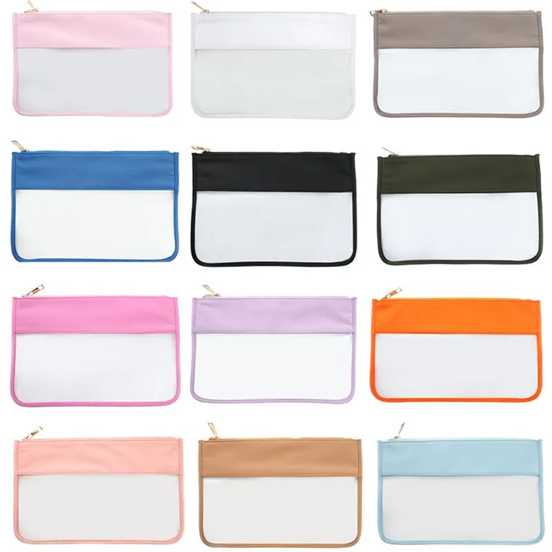 Sacs à cosmétiques Étuis de voyage transparents en PVC imperméables pour femmes Trousse de maquillage portable Organisateur de toilette Pochette de lavage de maquillage Sac de collation