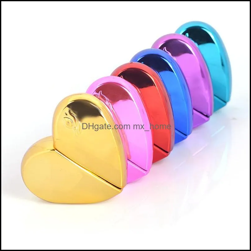 25ml heart shaped metal perfume bottles with spray refillable empty perfume atomizer travel portable spray bottle 6 colors vt0289