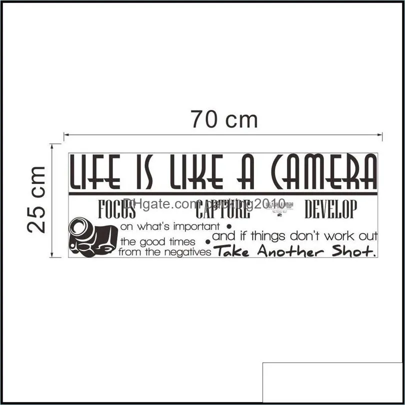 life is like a camera quotes and sayings lettering removable wall stickers wall decor home decor wall stickers decor living room