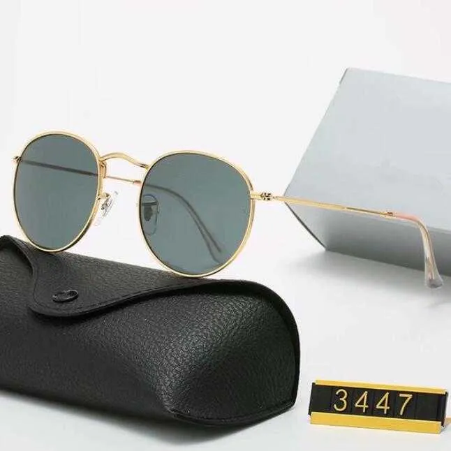 Designer Sunglasses Brand UV400 Eyewear Metal Gold Frame Sun Glasses Men Women Mirror Sunglasses Polaroid Glass Lens With Box